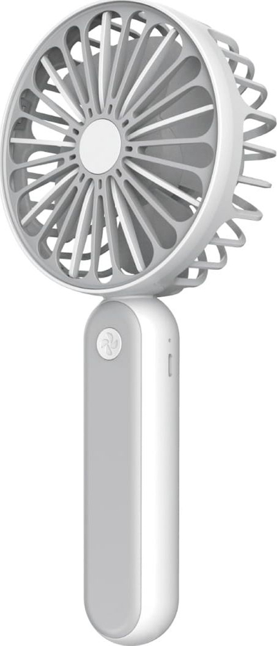Ventilator i vogël portativ Platinet Pocket Fan, bateri 1200 mAh, karikim me micro USB, gri me të bardhë