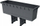Vazo drejtkëndore Prosperplast URBI CASE M, 77cm, me insert, antracit