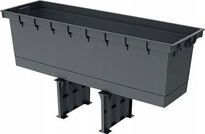 Vazo drejtkëndore Prosperplast URBI CASE M, 77cm, me insert, antracit