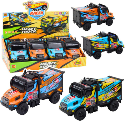 Makinë lodër off road me fërkim, me drita edhe zëra, portokalli ose blu