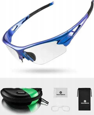 Syze biçiklete Rockbros 10069, lente fotokromike UV400, blu