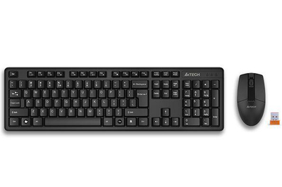 Kombinim tastierë dhe maus A4Tech GK 3 G3 330N, wireless 2.4 GHz, Nano USB, i zi