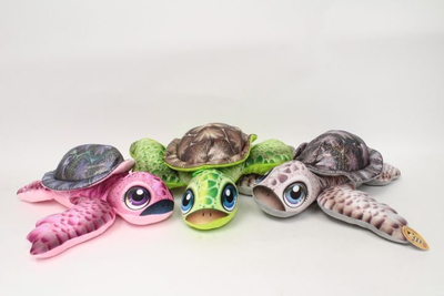 Lodër plushi breshkë deti DEEF 03913, 35cm, shumëngjyrëshe
