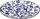 Pjatë darke TKS Maria D27, porcelan, 27cm, blu me lule