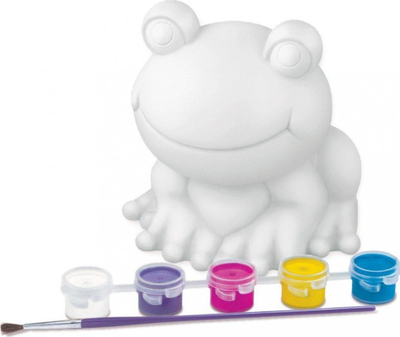 Set pikturimi 4M Garden Frog, bretkosë kopshti për me lye vetë, me ngjyra dhe furçë, shumëngjyrësh