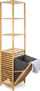 Kosh rrobash G21 Laundry Basket, 30L, me 4 rafte, bambu natyrale