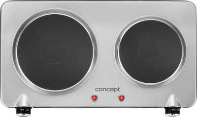 Shporet elektrik portativ Concept VE3035, 2 plata, inox, argjend