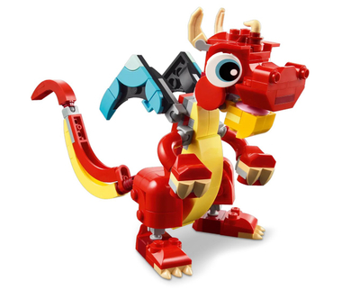 Set konstruktues LEGO Creator Red Dragon 3in1 31145, 149 pjesë, mbi 6 vjeç, i kuq