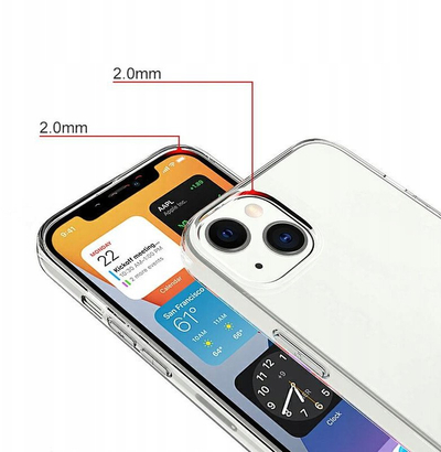 Kllëf telefoni Slim për Apple iPhone 13, 2mm, TPU, transparent