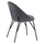 Karrige Kelsey HM8684.11, kadife gri, 59x63x84 cm, këmbë të zeza