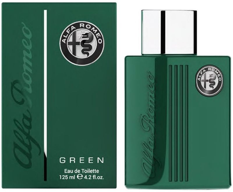 Parfum për meshkuj Alfa Romeo Green Eau de Toilette, 125ml, jeshil