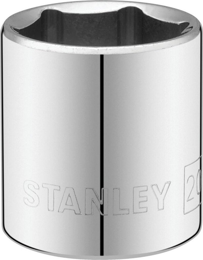 Gypçi STANLEY 3/8", 6 kënde, 20 mm, krom i argjendtë