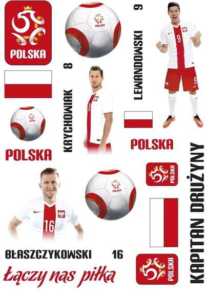 Tatuazhe me ujë Astra PZPN ASTRA 202210, motive ekipi futbolli, shumëngjyrëshe