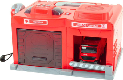 Set lojërash Garage Base Fire Station Truck 1:32, drita, tinguj, me walkie talkie