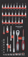Set me çelësa Kraftwerk 105.401.001, 1/4", 46 copë, 20 x 40