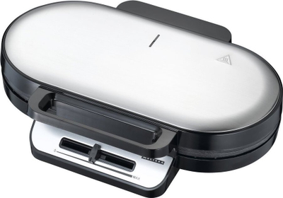 Gofrerja Melissa Double Waffle Iron 16250087, pllaka mos-ngjitëse, çelik inox me ngjyrë të zezë