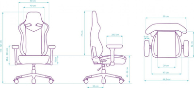 Karrige gaming Ultradesk Throne Kids, ergonomike, deri 120 kg, e zezë