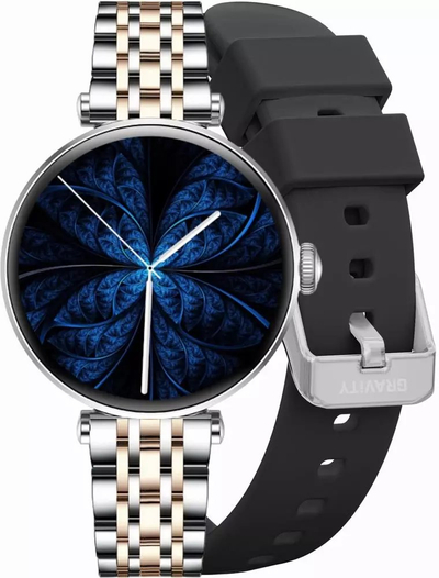 Паметен часовник Gravity Smartwatch, блутут, следење на активност, црн
