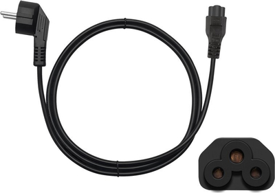 Kabllo rryme BLOW Cloverleaf, 1.5m, për laptop, e zezë
