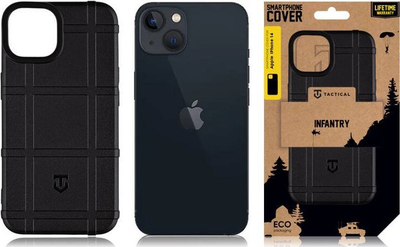 Mbrojtëse telefoni Tactical Infantry për iPhone 14, TPU, antishok, e zezë