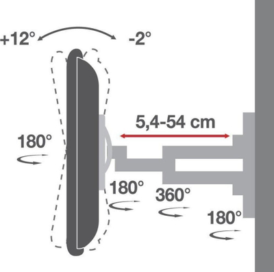 Mbajtëse murale Techly ICA-PLB 171L, 40"-65", ultra slim, me nivel