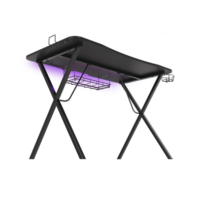 Tavolinë gaming Genesis Holm 200 RGB, 113x60 cm, me ndriçim RGB, e zezë