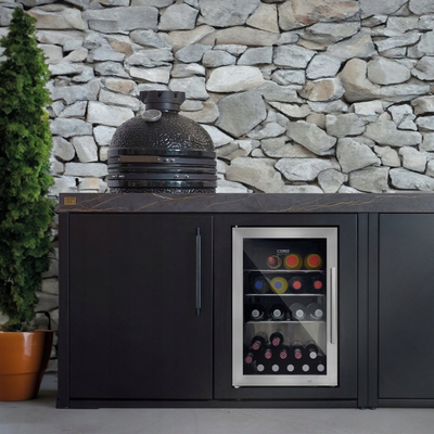Frigorifer për pije CASO Outdoor Drinks Fridge 701 S-L, me kompresor, çelik inox, gri