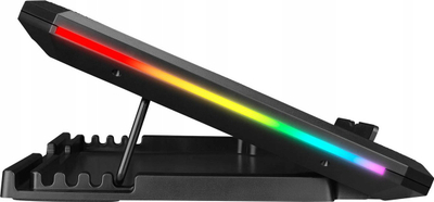 Bazë ftohëse për laptop Rampage AD-RC12 GameZone, 5-17", RGB, e zezë