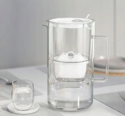 Shkarrëse uji me filtër Aquaphor Glass 2.5L, patron Maxfor+ Mg, gri