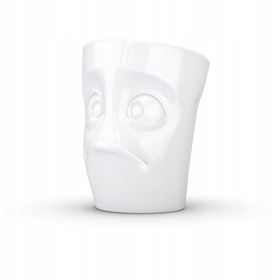Filxhan porcelani Tassen Mug plus Handle, me dorezë, me fytyrë, i bardhë