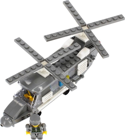 Set blloqesh për me bo lodra Alleblox Military, 179 copë, helikopter ushtarak, shumëngjyrësh
