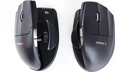 Maus Contour Design Unimouse ergonomic për dorën e majtë, 2800 DPI, USB Type A, i zi