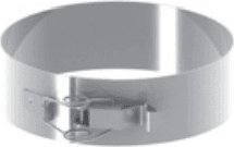 Kapëse oxhaku Jeremias Clamp With Lock, për boiler adapter Ø80, inoks, argjendtë