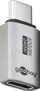 Adapter USB C në USB4 Straight, Pro, ngjyrë argjendi