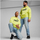 Дуксер со капуљача Puma Essential Large Logo, мешавина од памук, големо лого, жолт