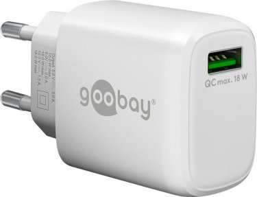 USB полнач Goobay QC 3.0, 18W, бел