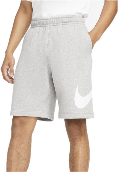 Shorce për meshkuj Nike Sportswear Club, fleece, gri me të bardhë