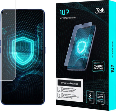 Folie mbrojtëse ekrani 3MK 1UP për Realme 7 Pro, set me 3 copa, transparente