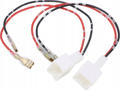 Kabllo adapter audio për makinë Nissan, Infiniti, Venucia, 2 copa, e zezë me të kuqe