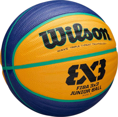 Top basketbolli Wilson FIBA 3x3 JR WTB1133XB, për fëmijë, e verdhë blu