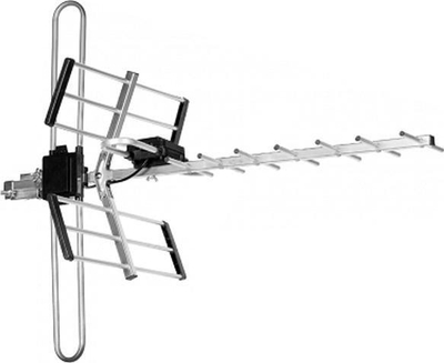 Antena tokësore DVB-T2 Terrestrial Combo, 4K, filtër LTE, e argjendtë