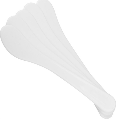 Spatulë profesionale kozmetike, plastike, e bardhë
