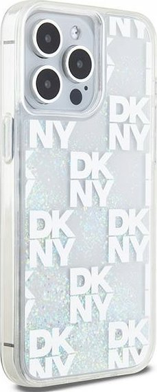 Kapak telefoni DKNY DKHCP15XLCPEPT, për iPhone 15 Pro Max 6.7", Liquid Glitter, i bardhë