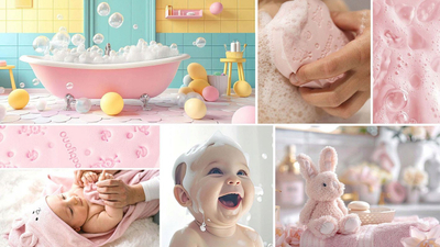 Мевест сунѓер за миење за бебиња BabyOno Washing Sponge, мек материјал, розова