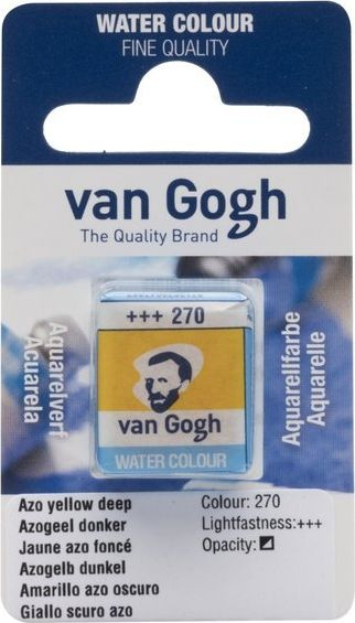 Ngjyrë uji Van Gogh Azo Yellow Deep, half pan, e verdhë