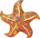 Jastëk lodër Mascot Plush Starfish, 20 cm, i verdhë