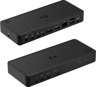 Dok stacion KVM i-tec USB-C Thunderbolt, me dy ekrane, me karikim Power Delivery, i zi