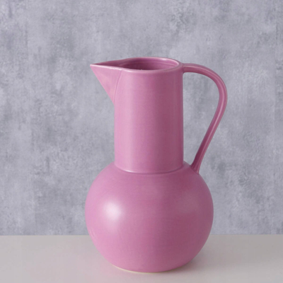 Vazo dekorative Boltze Zuky, qeramike stoneware, 25 cm, rozë