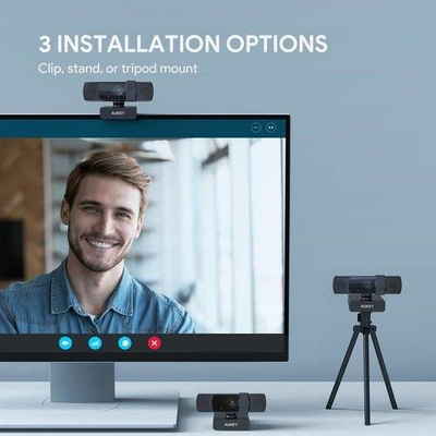 Webcam Aukey PC LM7, Full HD 1080p, me dy mikrofona, i zi