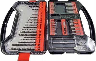 Set bita dhe stërvita KWB 109106, 62 pjesë, çelik Cr-V, kuti plastike e zezë